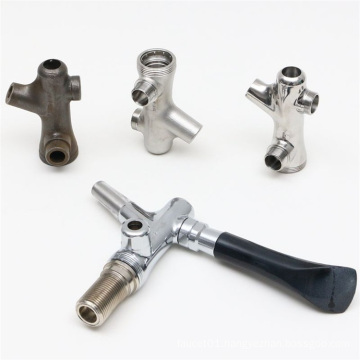 customized machine stainless steel casting beer taps parts